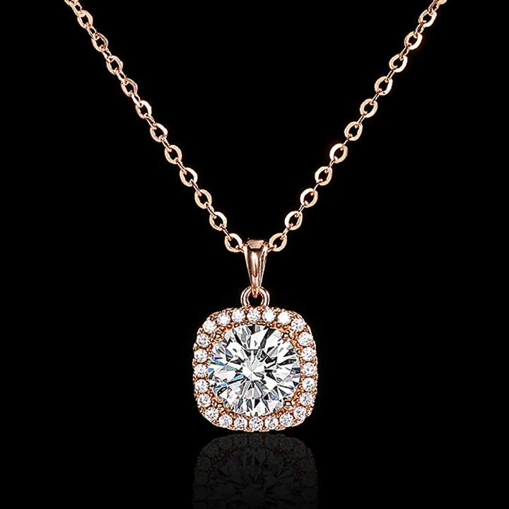 Rosé Glow Square Pendant 星芒方韵